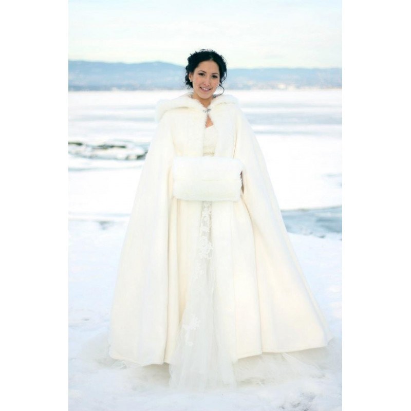 Ankle Length Winter Wedding Cloak 0