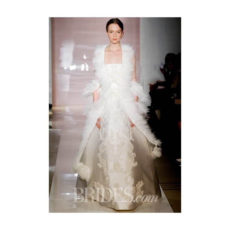 Reem Acra - Fall 2014 - Style 5021 Eugenia Silk A-Line Wedding Dress 0