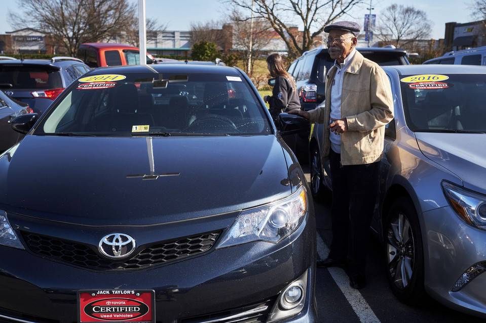 Foreign-auto dealers worry a border-adjusted tax would force them to raise prices and hurt sales. Above, a salesman at Jack Taylor's Alexandria Toyota in Virginia.