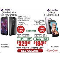 Fry's Electronics Stores: Moto G5 Plus Unlocked Smartphone $184.99 w/ Email Code + Free Shipping