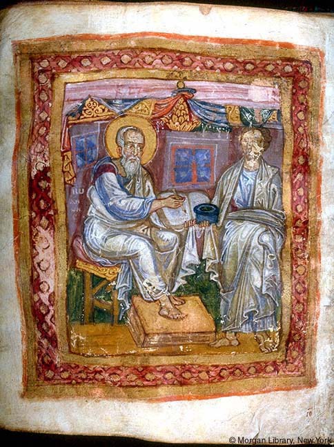 Apostle_John_and_Marcion_of_Sinope,_from_JPM_LIbrary_MS_748,_11th_c