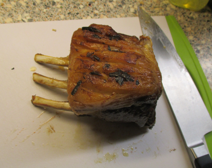 rack of mutton resting
