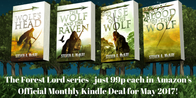 The Forest Lord series - just 99p each in Amazon's Monthly Kindle Deal for May 2017!