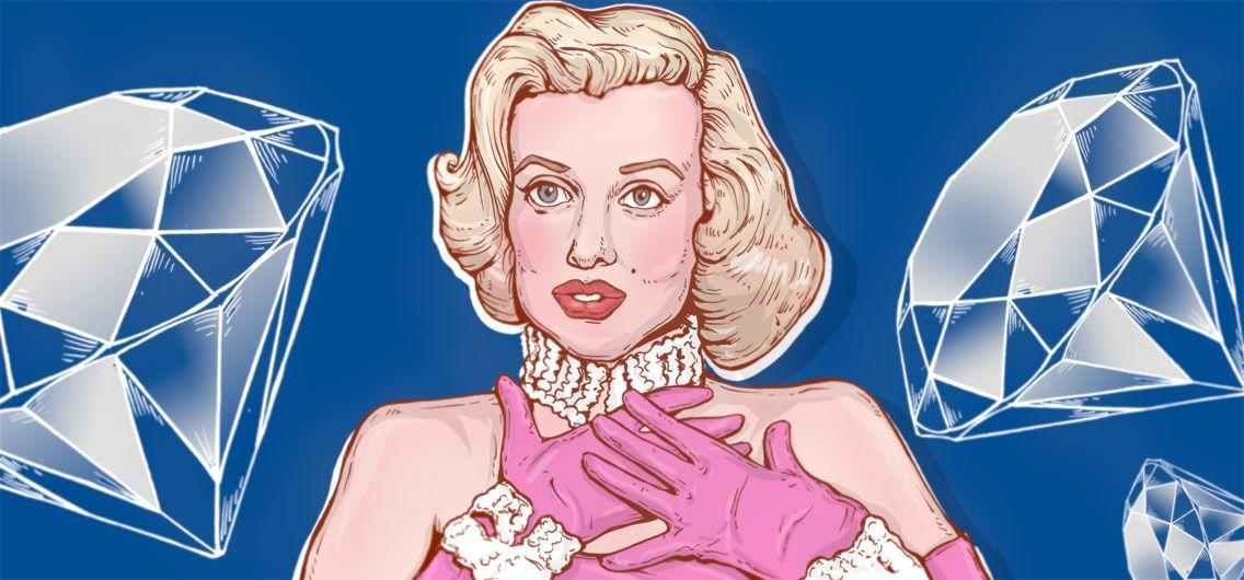 Marilyn Monroe gasps at a diamond