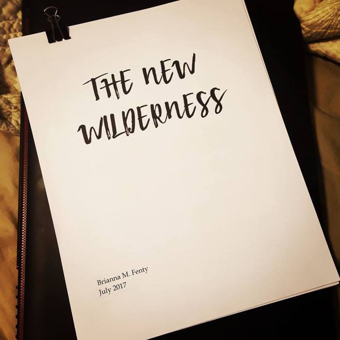 new wilderness manuscript photo