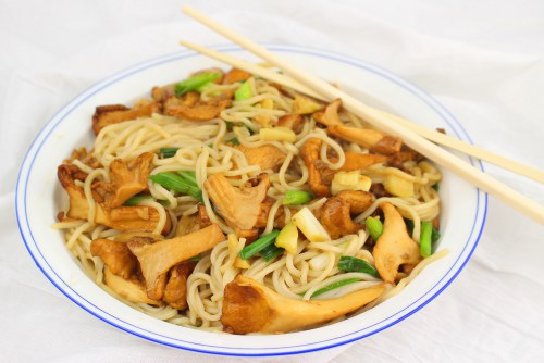 Chanterelle and Roasted Garlic Butter Noodles