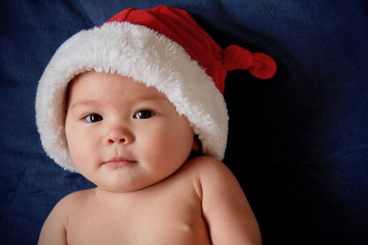 Aila baby's first Christmas.