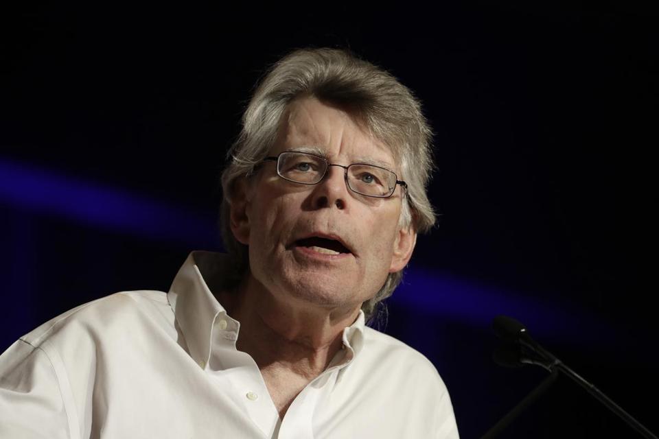 Author Stephen King, shown speaking in New York last year, will receive the PEN America Literary Service Award in May.