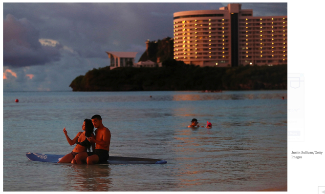 2 surfers at Guam, from NYT 2017-08-18 (w)