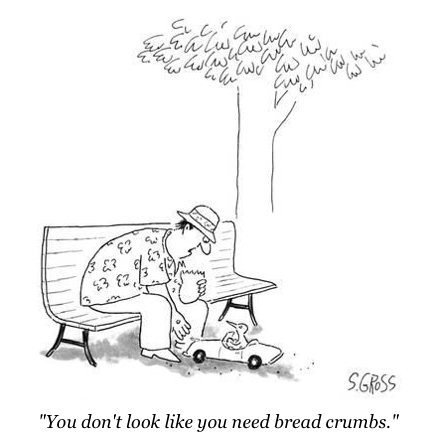 cartoon bread crumbs