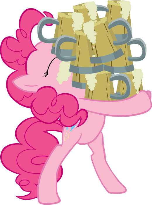 Pinkie Pie holding Cider Vector by scrimp-eh