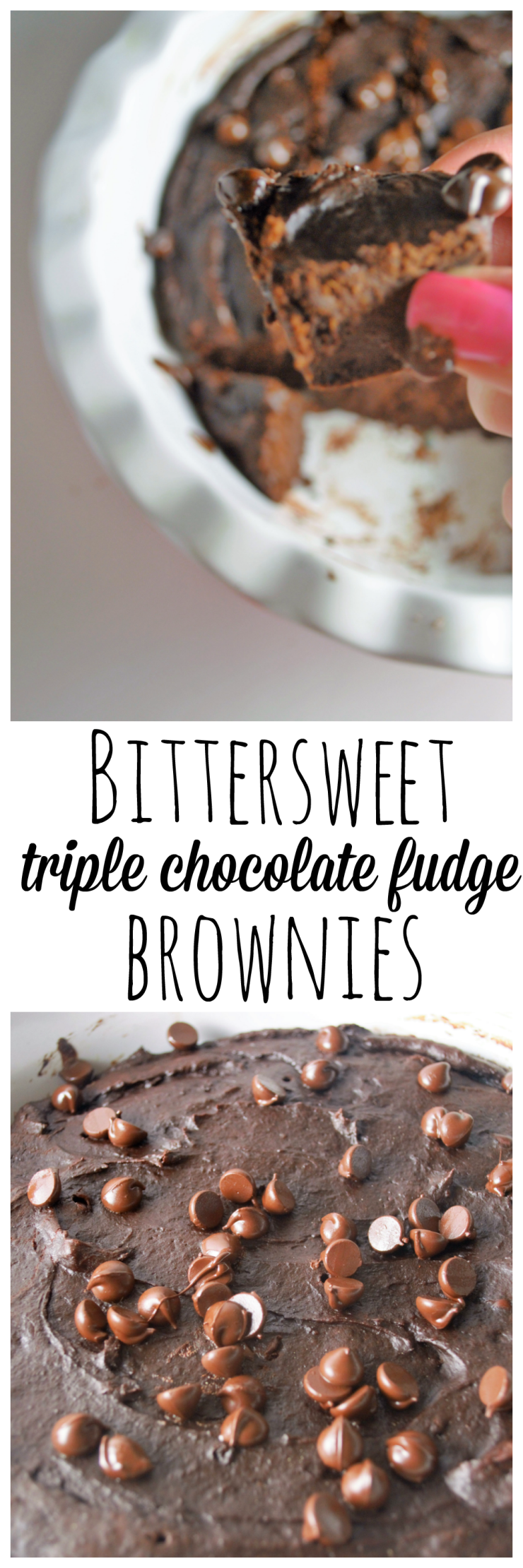 bittersweet triple chocolate brownies